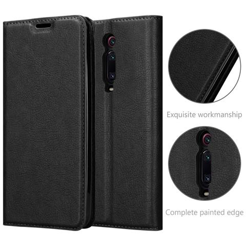 Cadorabo Custodia Compatibile Con Xiaomi Mi 9t / 9t Pro In Nero Di Notte - Coperchio Protettiva Con Chiusura Magnetica, Funzione Stand E Tasca Per Le Carte - Foto 2