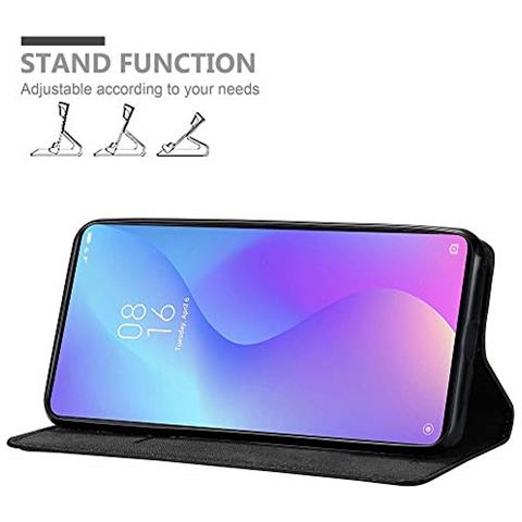 Cadorabo Custodia Compatibile Con Xiaomi Mi 9t / 9t Pro In Nero Di Notte - Coperchio Protettiva Con Chiusura Magnetica, Funzione Stand E Tasca Per Le Carte - Foto 8