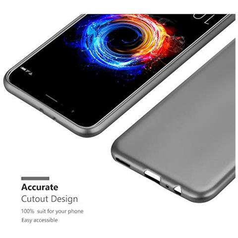 Cadorabo Custodia Compatibile Con Honor 8 Pro In Grigio Metallico - Coperchio Protettivo In Silicone Tpu Flessibile - Foto 2