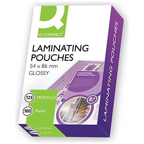 125 Micron Laminazione Pouch 54 X 86 Mm - Confezione Da 100 - Foto 1