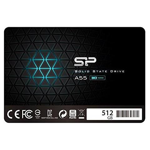 Sata Iii 7 Millimetri Silicon Power Ssd 512gb 3d Nand Slc A55 Cache Prestazioni Boost 25 Pollici (028) Internal Solid State Drive - Foto 1