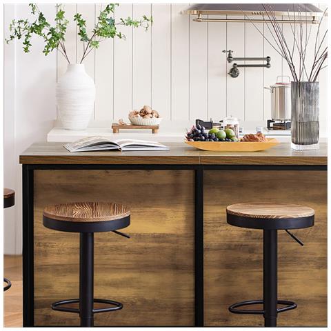 Isola Cucina Mobile Da Cucina Autoportante Credenza Tavolo Da Bar Design Industriale 170x60x89cm Knl01-f - Foto 5