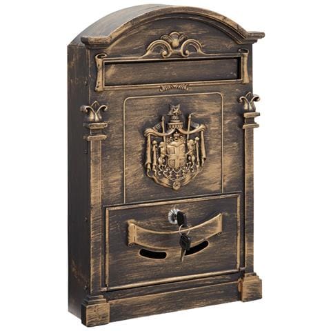 Residencia Maxi D-2152 / b Cassetta Postale Individuale Di Stile Classico In Alluminio, Di Grandi Dimensioni Riviste E Buste C4, Bronzo - Foto 1