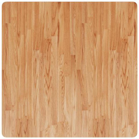 Piano Tavolo Quadrato Marrone Chiaro 90x90x2,5 Rovere Trattato - Foto 4