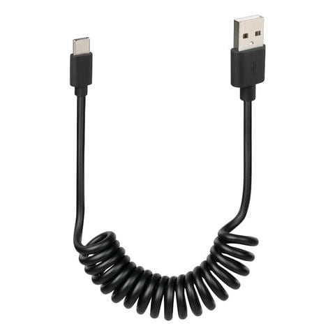 Cavo A Spirale Usb > Usb Type-c - 100 Cm - Nero - Foto 1