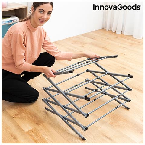 Stendibiancheria In Metallo Pieghevole Ed Estensibile A 3 Altezze Cloxy Innovagoods (11 Sbarre) - Foto 7