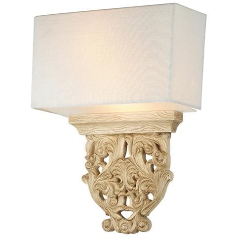 Applique Da Parete Classico Albero Metallo Tortora Acrilico 2 Luci E14 40w - Foto 1
