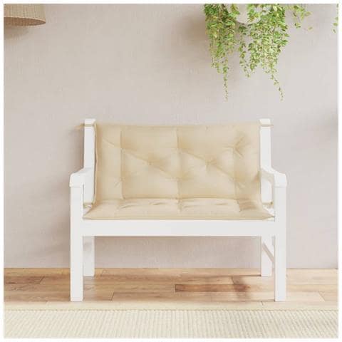 Cuscini Panca Da Giardino 2pz Beige 100x50x7cm Tessuto Oxford - Foto 1