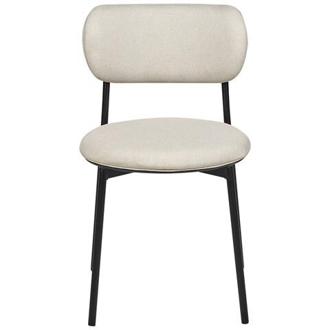 Set Di 2 Sedie Da Pranzo Tessuto Beige Casey - Foto 8