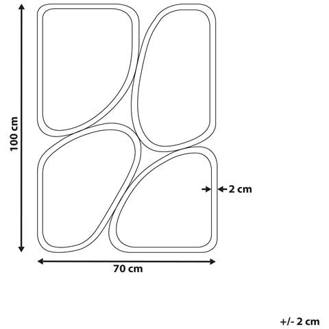 Specchio Diancey 70 Cm 100 Cm Metallo Oro - Foto 2