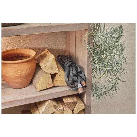 Liano pompa da giardino 20 m Sul suolo Cloruro di polivinile (PVC), Tessile Nero, Grigio - Foto 5