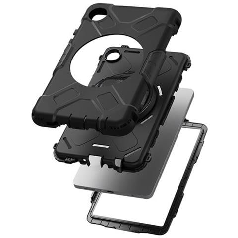 Cover Per Galaxy Tab A9 Protezione Completa Con Manico Rotante 360°, Nero - Foto 2