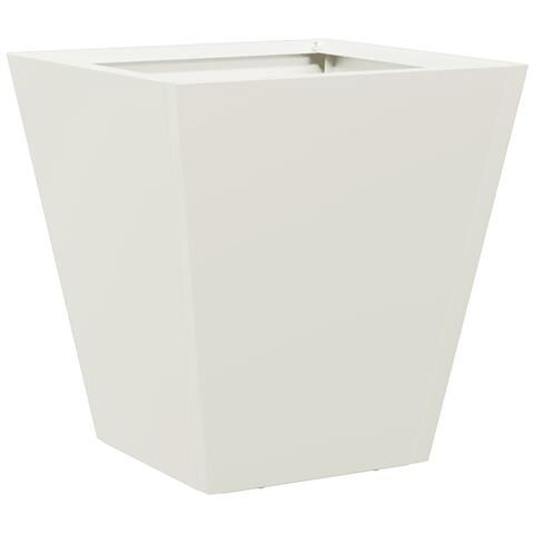 Fioriere da Giardino 2 pz Bianche 30x30x30 cm in Acciaio - Foto 10