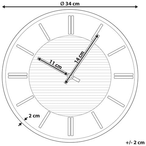 Orologio Da Parete Daroca 34 Cm Grigio - Foto 5