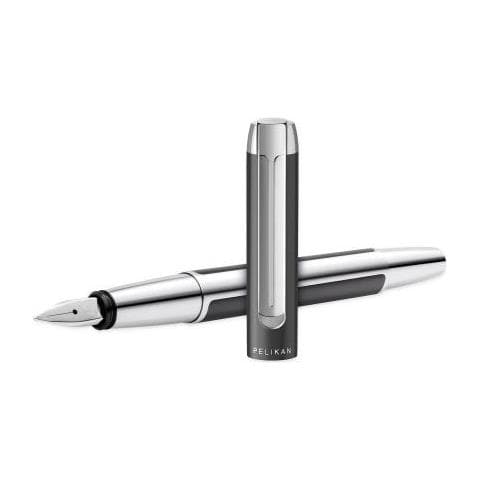 Pura P40 Penna Stilografica Sistema Di Riempimento Della Cartuccia Antracite, Acciaio Satinato 1 Pz - Foto 3