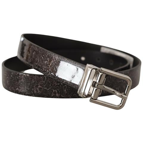 Cintura Vernice Fibbia Vernice Glitter Goccia Nera - 90 Cm / 36 Inches - Foto 2