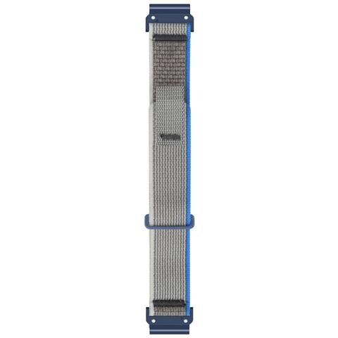 Cinturino In Nylon Per Garmin Fenix 5x / 6x / 7x / 8 51mm Blue + Grey 22 Mm - Foto 1