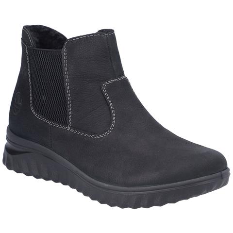 Black Casual Closed Ladies Mid Height Boots Stivaletti Pelle Scarpe Donna Nero Eu 36, 59030-01 - Foto 1