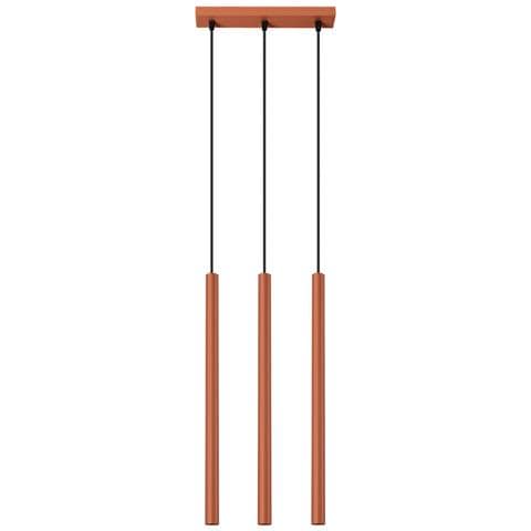 Lampada A Sospensione Pastelo 3 Rosso Ocra Sl. 1526 - Moderno Lampada A Sospensione Ocra Rossa 94x30x5 Cm - Foto 1