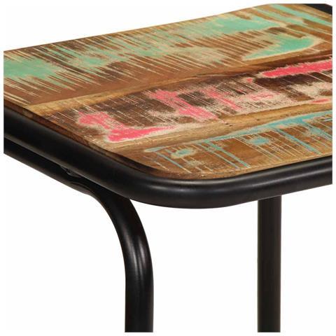 Sgabelli da Bar 4 pz 46x35,5x70 cm Legno Massello di Recupero - Foto 9