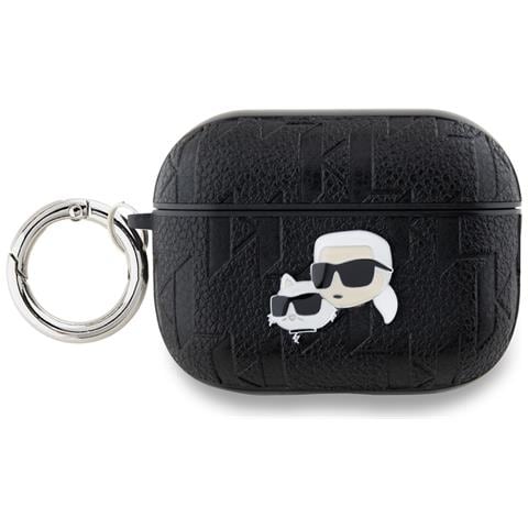Custodia Per Airpods Pro 2 Con Motivo A Rilievo Karl E Choupette, Nero - Foto 1