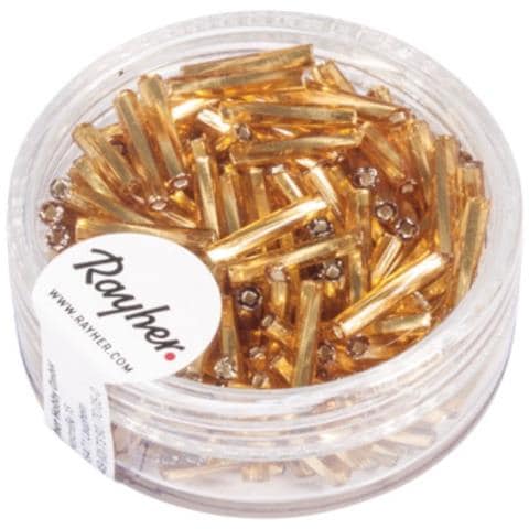 Rayher - 14 Grammi - Matite Di Vetro Twistet Con Inserto In Argento 12mm - Colore Oro - Foto 1