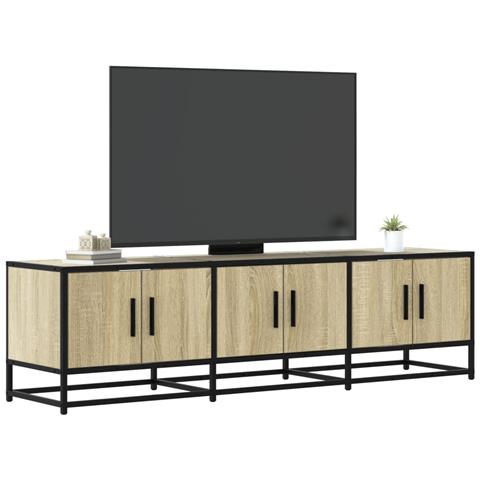 Mobile Tv Rovere Sonoma 150x35x41 Cm In Truciolato E Metallo - Foto 1