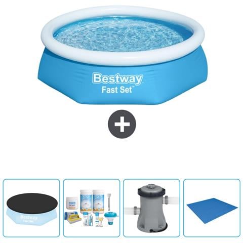 Piscina Fuori Terra - In Giro - 244x61 Cm - Blu - Include Accessori Coordinati Cb1 - Foto 1