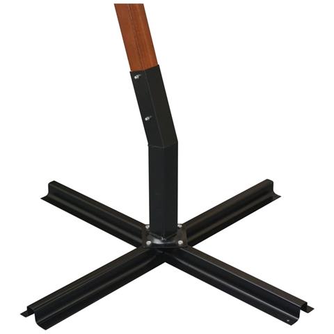 Ombrellone Pensile 350 Cm Palo In Legno Bianco - Foto 8