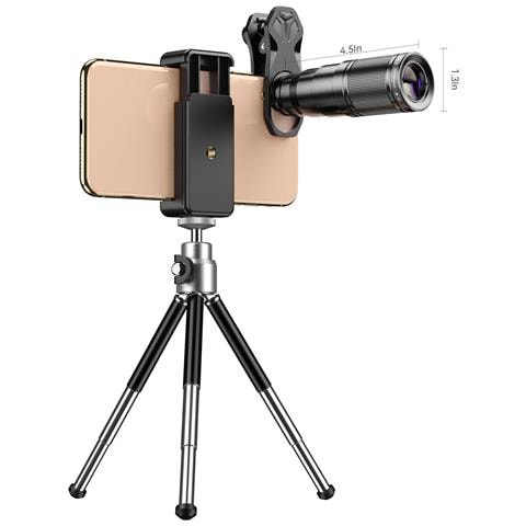 Kit Obiettivo 4 In 1 Apexel 22x105: Telescopio, Macro, Grandangolo, Fisheye - Foto 2