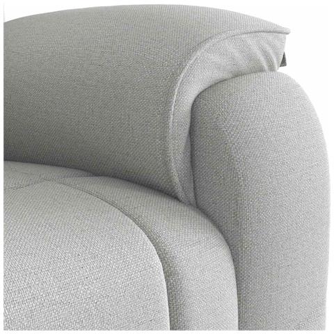 Poltrona Massaggiante Reclinabile Grigio Nuvola in Tessuto - Foto 9