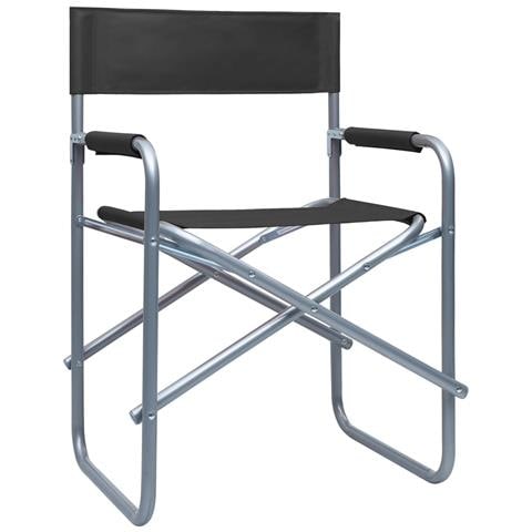 Lusso Casadino -  Sedie Da Regista 2 Pz In Acciaio Nere - Foto 1