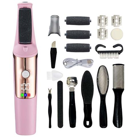 Lima Elettrica Per Piedi Rimozione Calli - Set Pedicure Automatico Con 10 Pezzi Pink - Foto 1