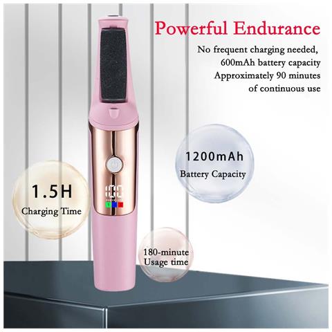 Lima Elettrica Per Piedi Rimozione Calli - Set Pedicure Automatico Con 10 Pezzi Pink - Foto 5