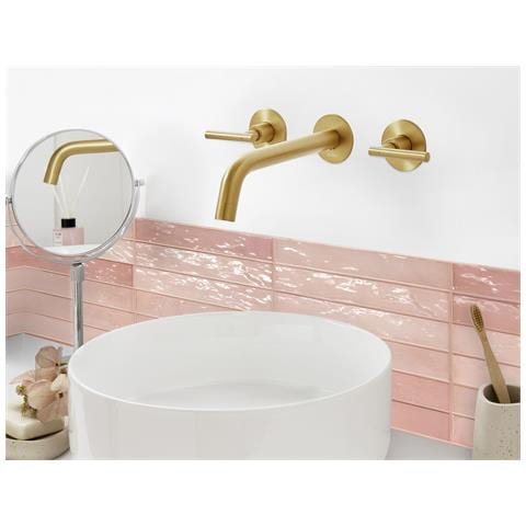 Rubinetto Miscelatore Da Parete Per Lavabo Ishinca Ottone Oro - Foto 1