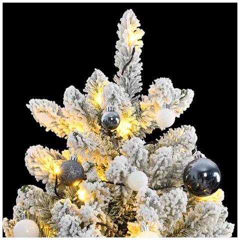 Albero Natale Incernierato con 300 LED e Palline 210 cm - Foto 2