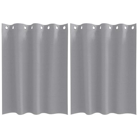 Tende con tende 2 pcs Grigio chiaro Poliestere - Foto 1