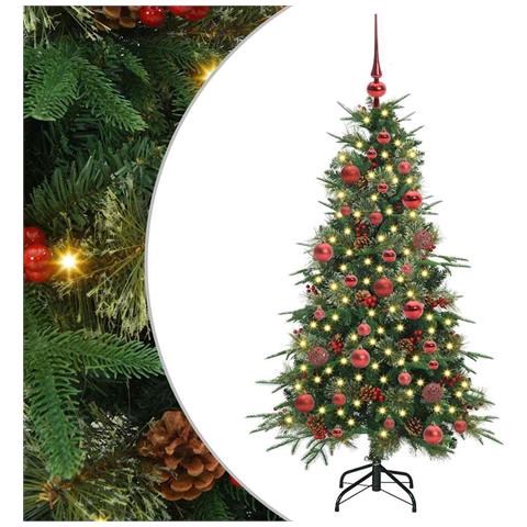 Albero di Natale Artificiale con Rami Pieghevoli Verde 150 cm - Foto 1