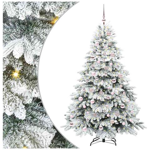 Albero di Natale artificiale con 300 LED Bianco 180 cm PE e PVC - Foto 1