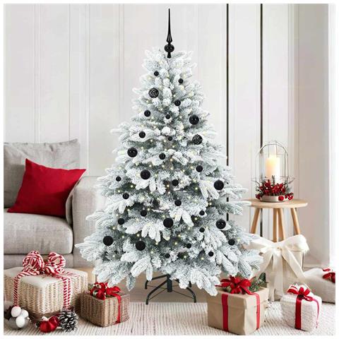 Albero di Natale artificiale con 150 LED Bianco 150 cm PE e PVC - Foto 2