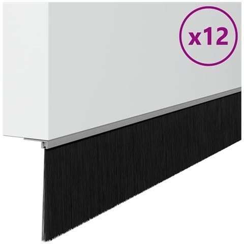 Spazzole per porte a vite 12 pcs Argento 100 cm - Foto 1