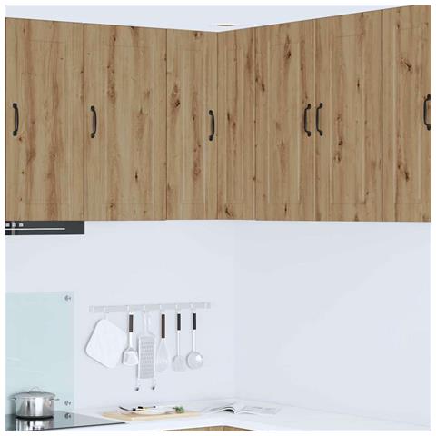 Pensile cucina con porta Rovere artigianale 57 x 57 x 80 cm - Foto 2