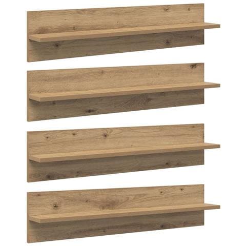 Scaffali da parete 4 pcs Rovere artigianale 80 x 11,5 x 18 cm - Foto 1