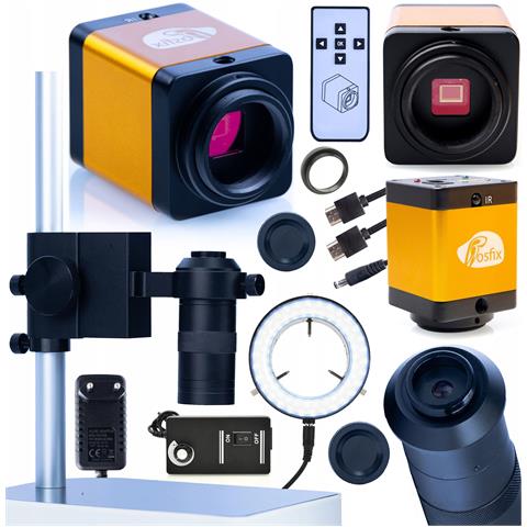 Set Microscopico Pegasus Pro 12 Mb 4 In 1 - Camera 12mp Hdmi, Obiettivo 100x, Piattaforma 50/40mm, Illuminatore 56 Led | Alta Qualità Immagine E Precisione - Foto 1