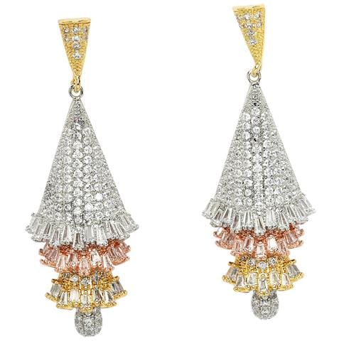 Collezione Diva Orecchini a Goccia a Lampadario in Zirconia - Foto 5