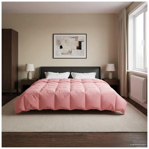Duvet Invernale Trapuntato Rosa 200 x 200 cm Microfibra - Foto 2
