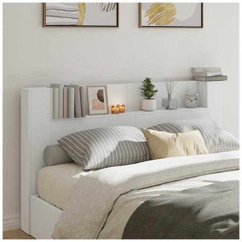 Testata con Mobile e LED Bianco 180 x 16,5 x 103,5 cm - Foto 2