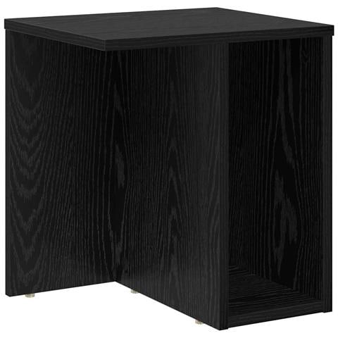 Tavolino Rovere Nero 37 x 32 x 40 cm Legno multistrato - Foto 1