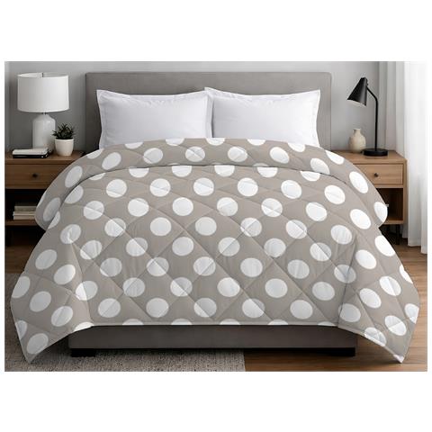 Trapuntino Piumino Estivo Primaverile 100gr Mq Leggero Disegno Pois Matrimoniale Beige - Foto 1