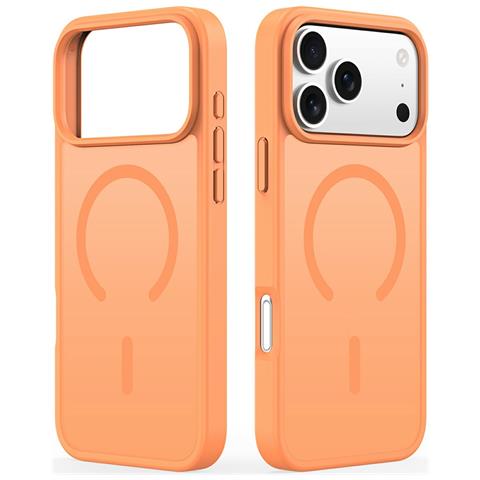 Cover per iPhone 17 Pro Max - TPU+PC, Arancione, MagSafe - Foto 2